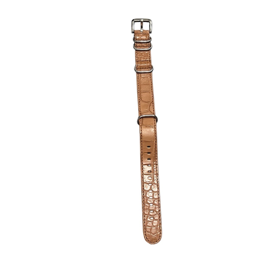 SHINOLA BROWN GENUINE ALLIGATOR LEATHER STRAP